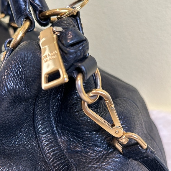 💯Authentic Prada Soft Black Leather Handbag🍀 - Picture 12 of 16